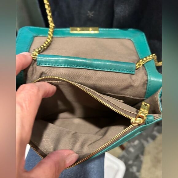J Crew Green over the shoulder/Crossbody handbag - Picture 10 of 11